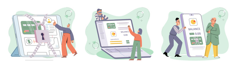 Concept of hacker attack, fraud investigation, internet phishing attack. Fraud prevention. Internet user open scam email. Stealing privacy account and password. Cyber criminal stealing personal data