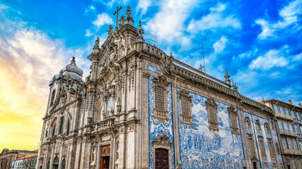 Carmo and Carmelitas Churches in Porto, Portugal. 