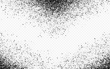 Black Noise Vector Transparent Background. Sullen