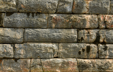 Naklejka premium Stone Wall Art from the Roman Period 