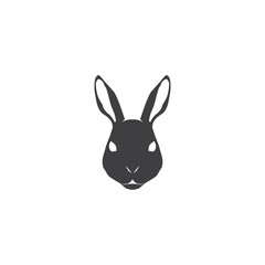 rabbit head logo. vector illustration
