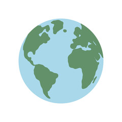 Earth planet icon. Vector illustration of flat planet Earth for web design, banner, infographic