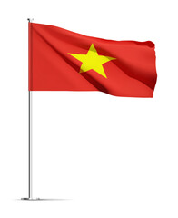 Vietnam flag isolated on white background. EPS10 vector