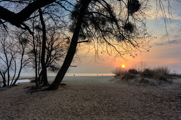 Beach of the Baltic Sea in Gdansk at sunrise. Poland © Patryk Kosmider
