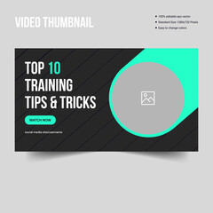 Video content cretor youtube thumbnail template design, multipurpose usage thumbnail, vector eps 10 file format