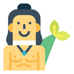 mermaid flat icon style