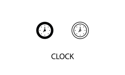 Clock double icon design stock illustration