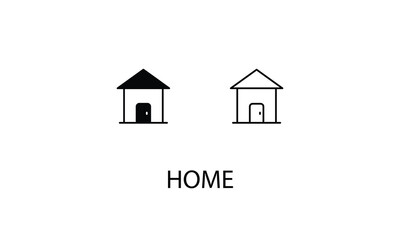 Home double icon design stock illustration