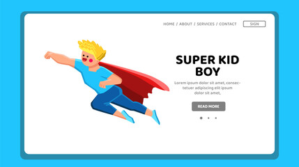 super kid boy vector