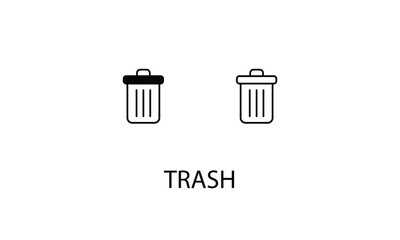 Trash double icon design stock illustration