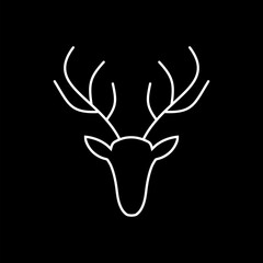 Deer head design on black background