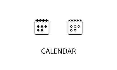 Calendar double icon design stock illustration