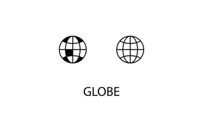 Globe double icon design stock illustration