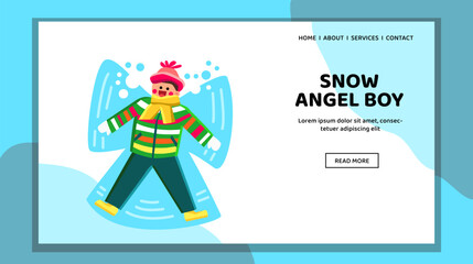 snow angel boy vector