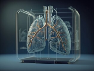 Human Lungs X-Ray Anatomy, Generative art