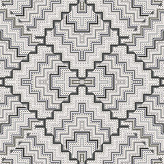 Fototapeta premium Monochrome chevron zig zag pattern with dots and stripes