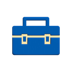 office blue briefcase