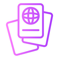 passport gradient icon