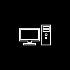 Computer icon image isolated on black background