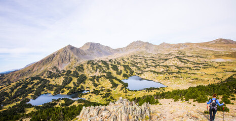 Fototapeta premium Summer landscape in Camporrells, Capcir, Pyrenees, France