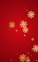 Silver Snowfall Vector Red Background. Falling