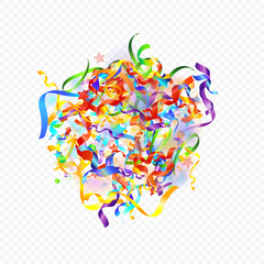 ribbon spiral confetti carnival color shine gift