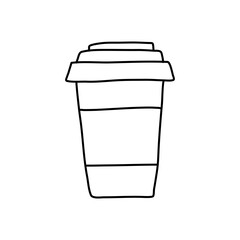 Hand Drawn drinking Cup Line Icon
