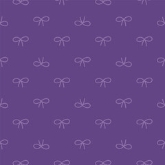 Purple seamless pattern with purple bows