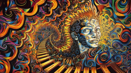 Psychedelic trip created with generative AI technology