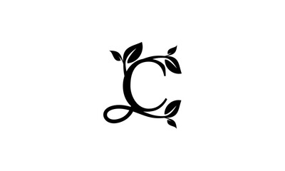 latter C with leaf logo inspiration