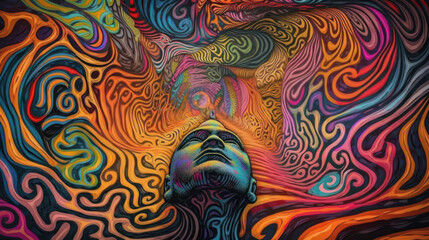 Psychedelic trip created with generative AI technology