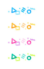 手描きの幾何学 飾り