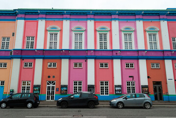 Fototapeta na wymiar The exterior of Palads Nordic Cinema in Copenhagen, Denmark