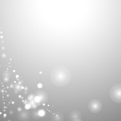 silver background bokeh bling snow flake confetti