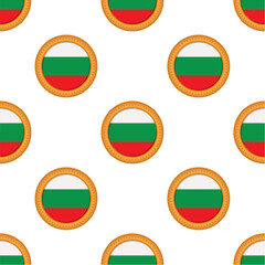 Pattern cookie with flag country Bulgaria in tasty biscuit