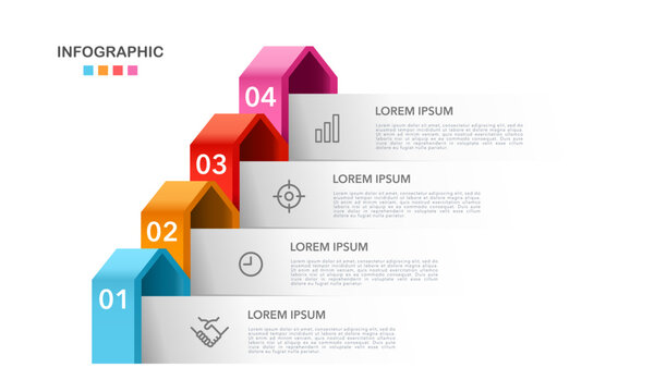Infographic 4 steps or options. Vector illustration.