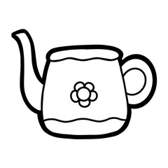 Outline tea pot