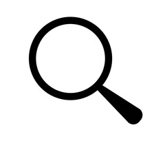 Vector magnifying glass icon, magnifier or loupe.