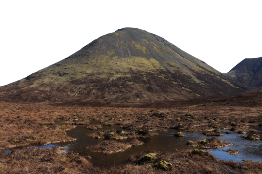 skye red cuillin isolated