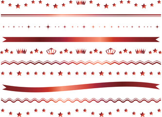 高級感のあるメタリックライン10種セット　レッド