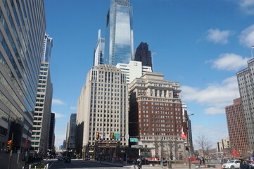 Center City and Love Park on Sunny Winter Day