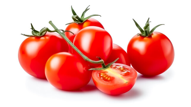 Tomato. Fresh vegetables isolated on white background. Healthy food concept. Generative AI