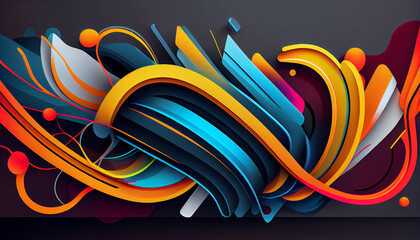 Dynamic Geometry: A Bold and Modern Abstract Lines Composition