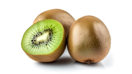 Fototapeta premium kiwis. Fresh vegetables isolated on white background. Healthy food concept. Generative AI
