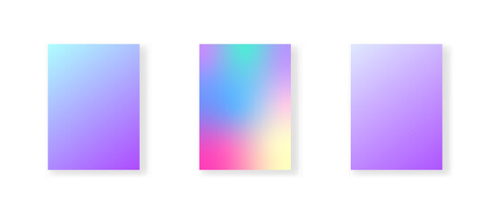 Fototapeta premium Gradient wallpaper set. Flat, colorful, collage gradient background. vector illustration.