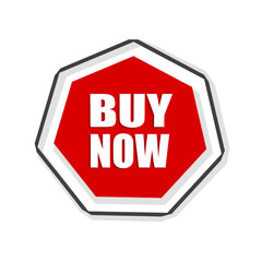 Buy now - icon, sticker. shopping badge. Flat style vector design.