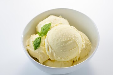 冷たくて美味しいバニラアイスクリーム