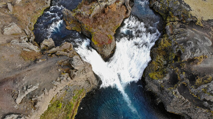 Hjalparfoss in South Iceland, Europe