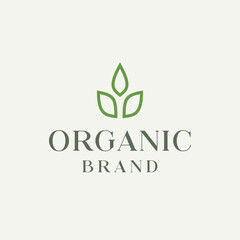 Organic Logo Design Template. Icon Leaf Nature. Usable for Nature, Cosmetic, Healthcare and Beauty Logo.