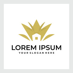 Lotus Real estate logo template.